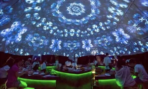 Inside Woolworths 15m Summer Sensorium dome