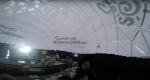 Inside Woolworths 15m Summer Sensorium dome