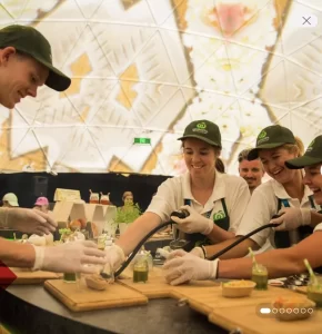 Inside Woolworths 15m Summer Sensorium dome